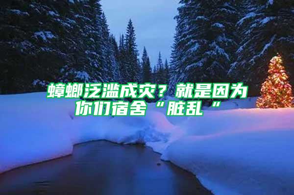 蟑螂泛濫成災？就是因為你們宿舍“臟亂“