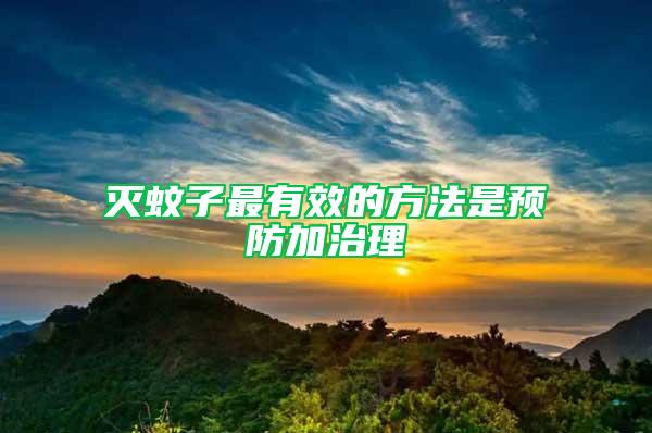 滅蚊子最有效的方法是預防加治理