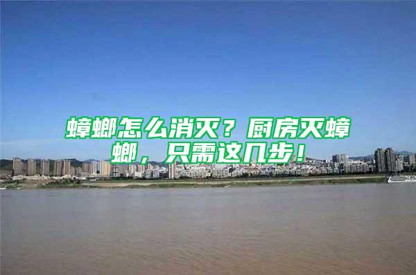 蟑螂怎么消滅？廚房滅蟑螂，只需這幾步！