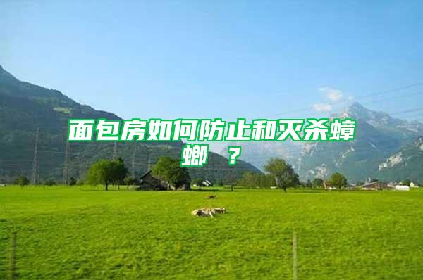 面包房如何防止和滅殺蟑螂 ？