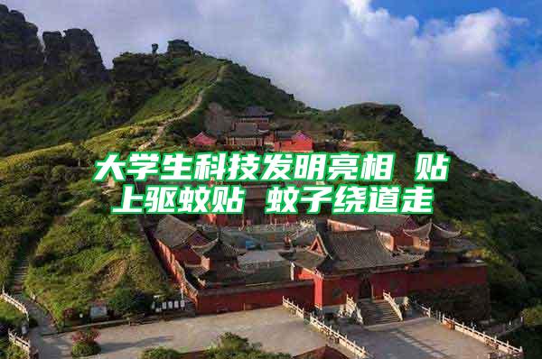 大學生科技發明亮相 貼上驅蚊貼 蚊子繞道走