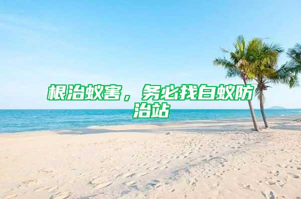 根治蟻害，務必找白蟻防治站