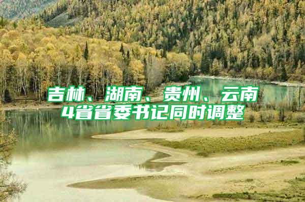 吉林、湖南、貴州、云南4省省委書記同時調整