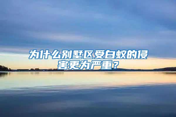 為什么別墅區受白蟻的侵害更為嚴重？