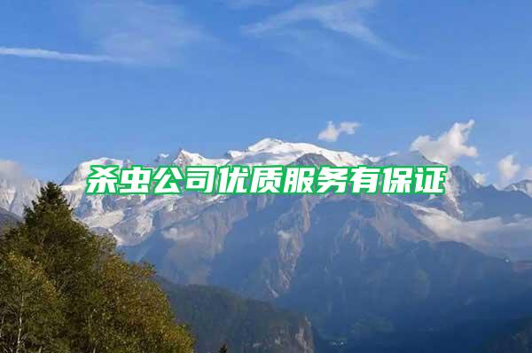 殺蟲公司優(yōu)質服務有保證
