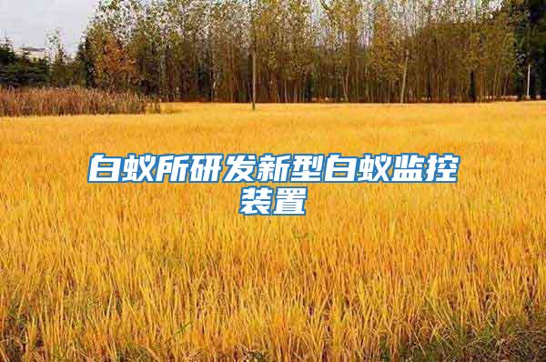 白蟻所研發新型白蟻監控裝置