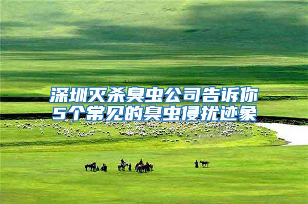 深圳滅殺臭蟲公司告訴你5個常見的臭蟲侵擾跡象