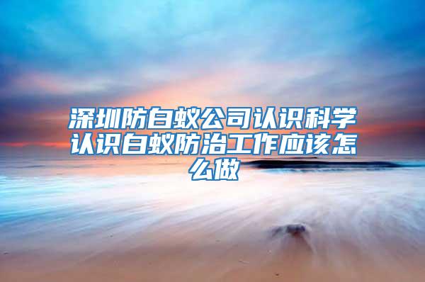 深圳防白蟻公司認(rèn)識(shí)科學(xué)認(rèn)識(shí)白蟻防治工作應(yīng)該怎么做