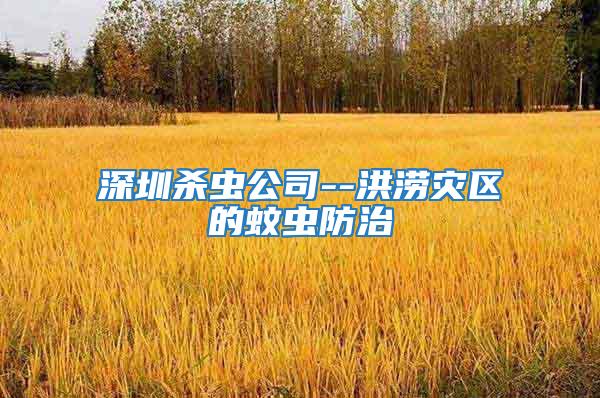 深圳殺蟲(chóng)公司--洪澇災(zāi)區(qū)的蚊蟲(chóng)防治