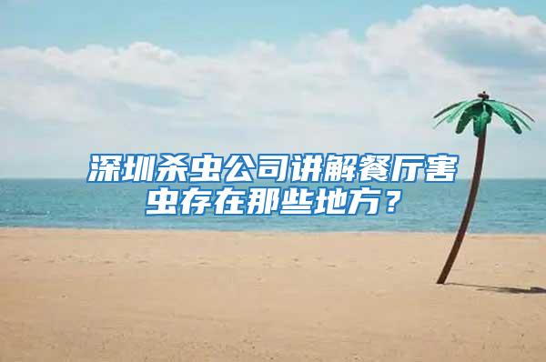 深圳殺蟲(chóng)公司講解餐廳害蟲(chóng)存在那些地方？