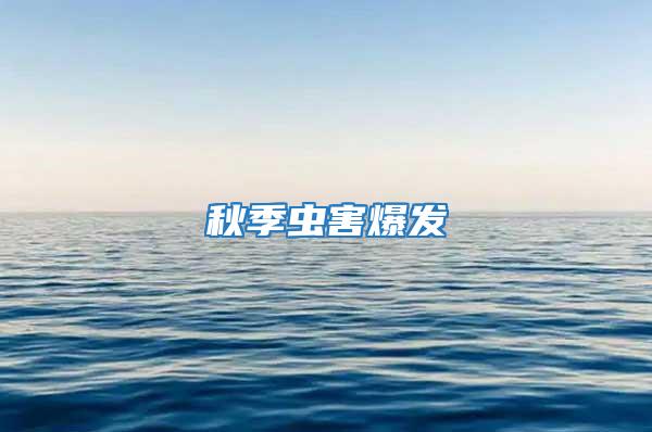 秋季蟲害爆發(fā)