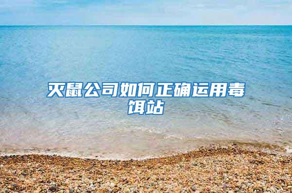 滅鼠公司如何正確運用毒餌站