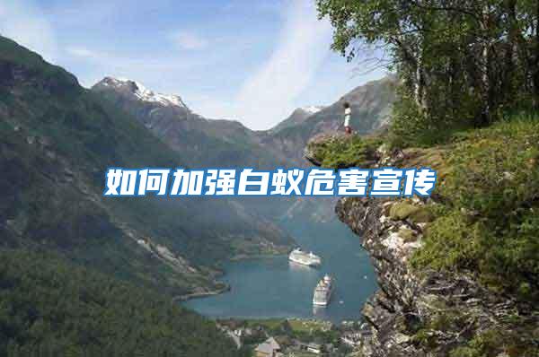 如何加強白蟻危害宣傳