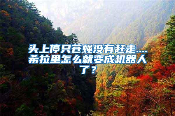 頭上停只蒼蠅沒有趕走....希拉里怎么就變成機器人了？