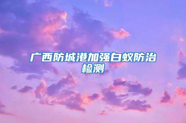 廣西防城港加強(qiáng)白蟻防治檢測(cè)