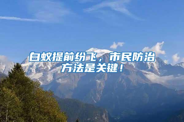 白蟻提前紛飛，市民防治方法是關鍵！