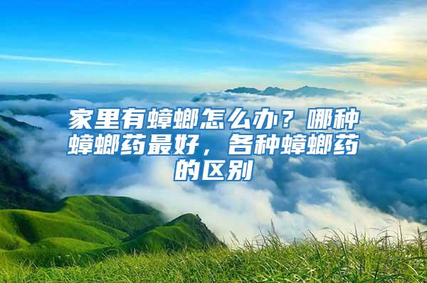 家里有蟑螂怎么辦？哪種蟑螂藥最好，各種蟑螂藥的區別