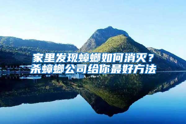 家里發現蟑螂如何消滅？殺蟑螂公司給你最好方法