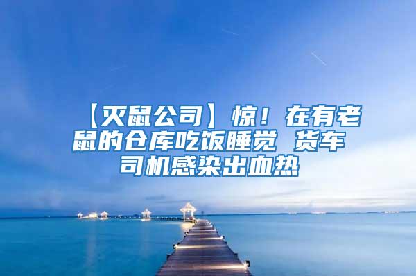 【滅鼠公司】驚！在有老鼠的倉庫吃飯睡覺 貨車司機感染出血熱