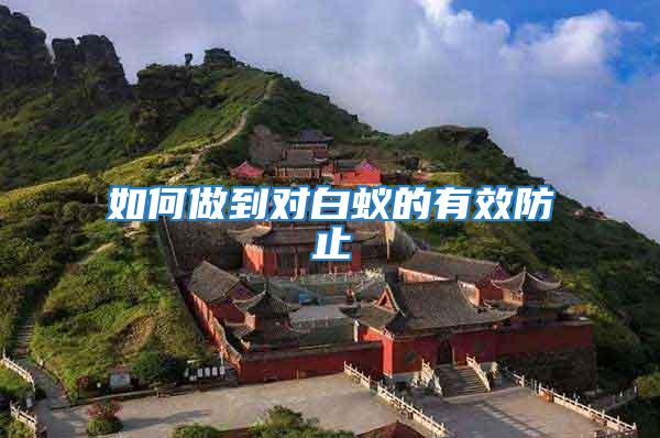 如何做到對(duì)白蟻的有效防止