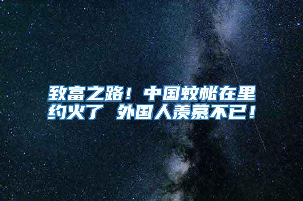 致富之路！中國蚊帳在里約火了 外國人羨慕不已！
