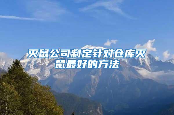 滅鼠公司制定針對(duì)倉(cāng)庫(kù)滅鼠最好的方法