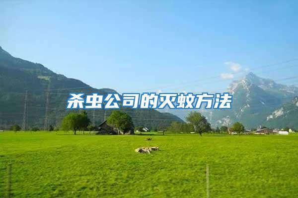 殺蟲公司的滅蚊方法