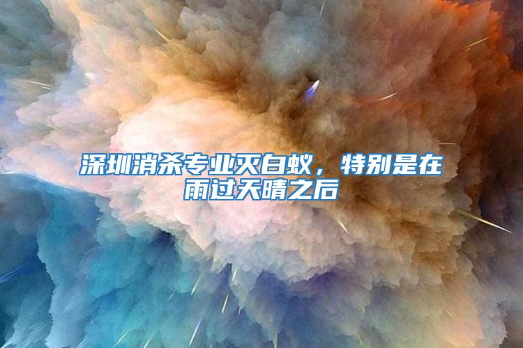 深圳消殺專業滅白蟻，特別是在雨過天晴之后