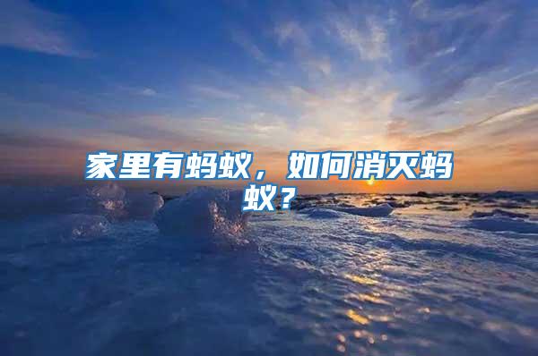 家里有螞蟻，如何消滅螞蟻？