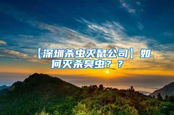 【深圳殺蟲滅鼠公司】如何滅殺臭蟲？？