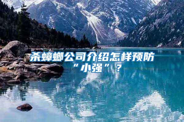 殺蟑螂公司介紹怎樣預防“小強”？