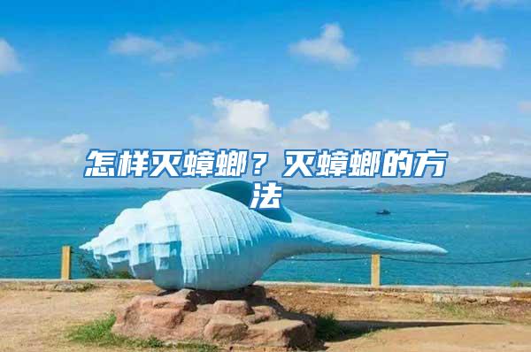 怎樣滅蟑螂？滅蟑螂的方法