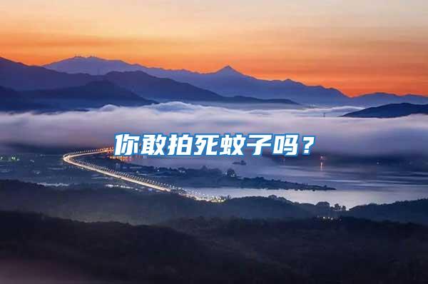 你敢拍死蚊子嗎？