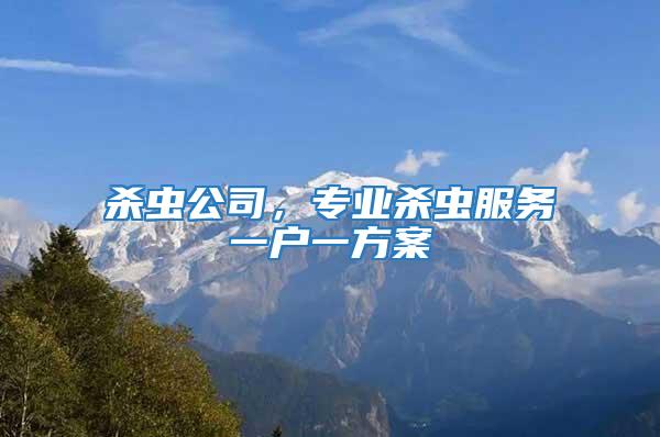 殺蟲公司，專業(yè)殺蟲服務(wù)一戶一方案