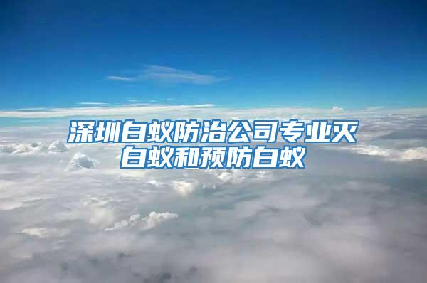 深圳白蟻防治公司專業(yè)滅白蟻和預防白蟻