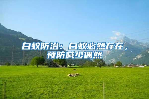 白蟻防治：白蟻必然存在，預防減少偶然