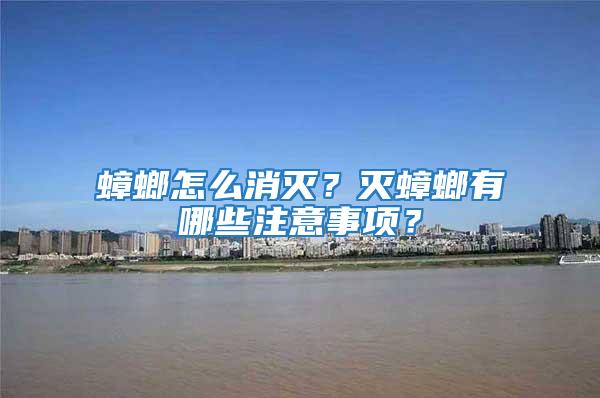 蟑螂怎么消滅？滅蟑螂有哪些注意事項？