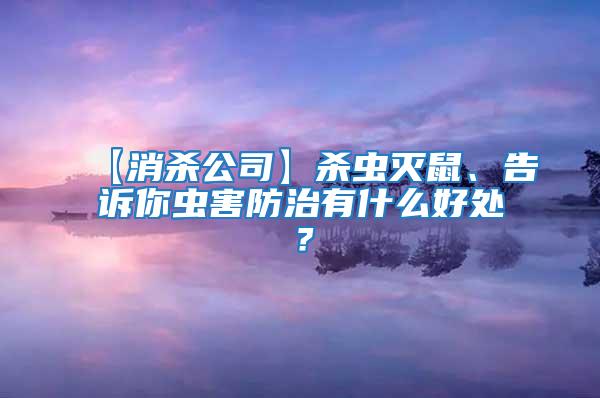 【消殺公司】殺蟲滅鼠、告訴你蟲害防治有什么好處？