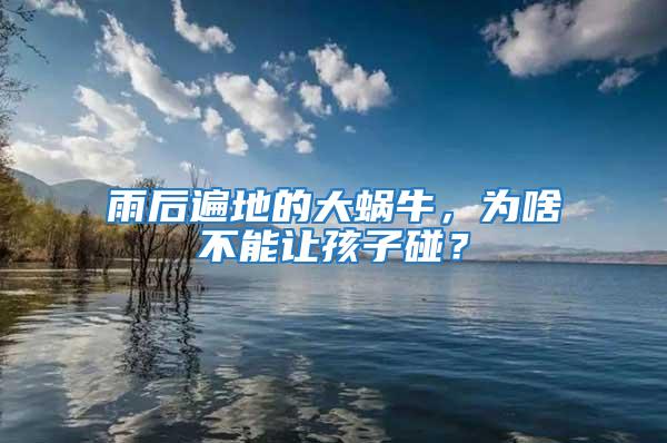雨后遍地的大蝸牛，為啥不能讓孩子碰？