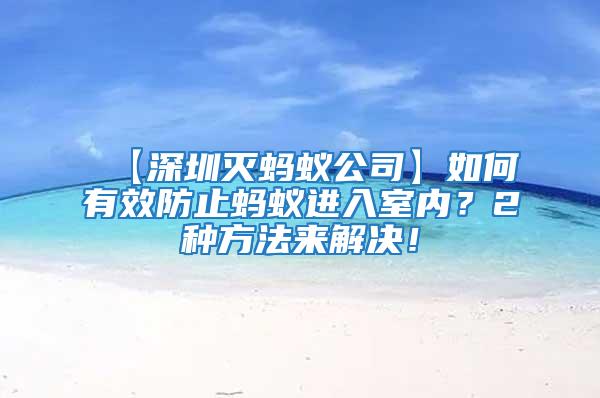 【深圳滅螞蟻公司】如何有效防止螞蟻進入室內？2種方法來解決！