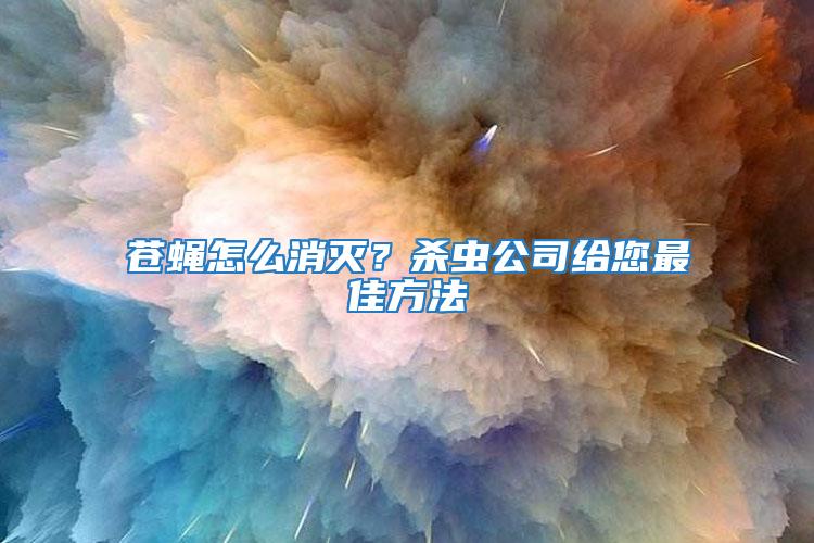 蒼蠅怎么消滅？殺蟲公司給您最佳方法
