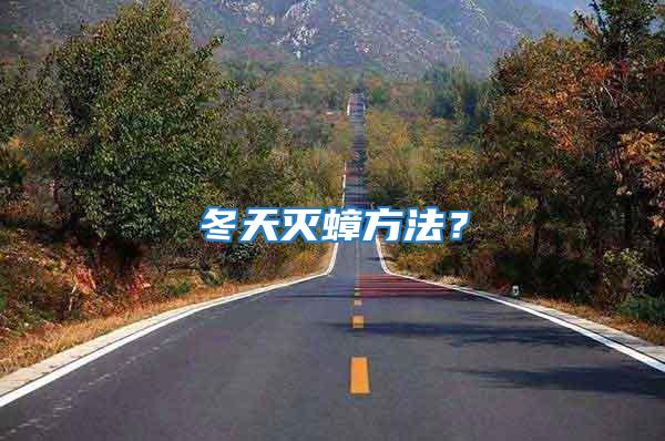 冬天滅蟑方法？