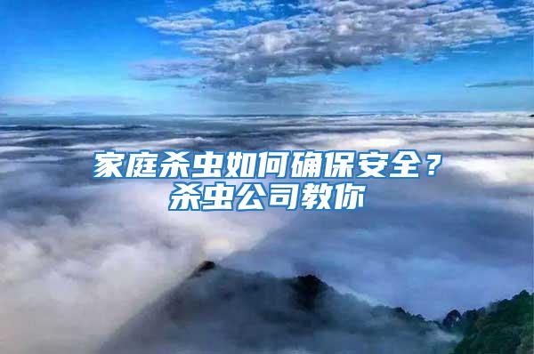 家庭殺蟲如何確保安全？殺蟲公司教你
