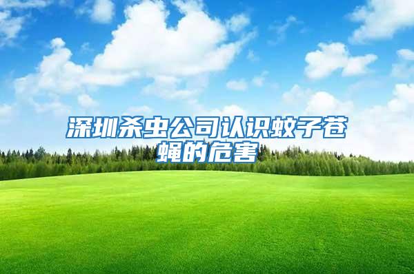 深圳殺蟲公司認識蚊子蒼蠅的危害