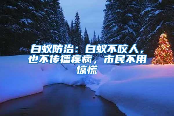 白蟻防治：白蟻不咬人，也不傳播疾病，市民不用驚慌