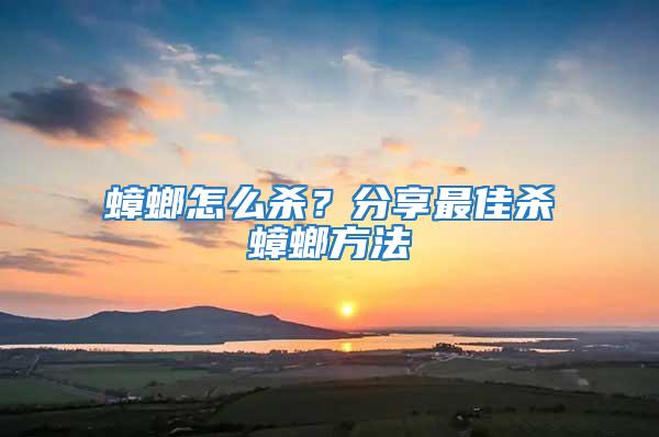 蟑螂怎么殺？分享最佳殺蟑螂方法