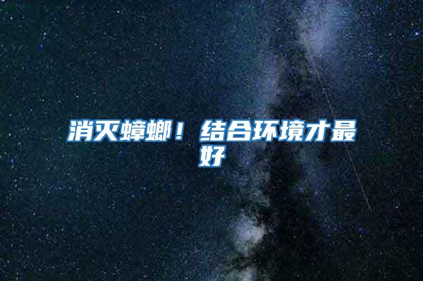 消滅蟑螂！結合環境才最好