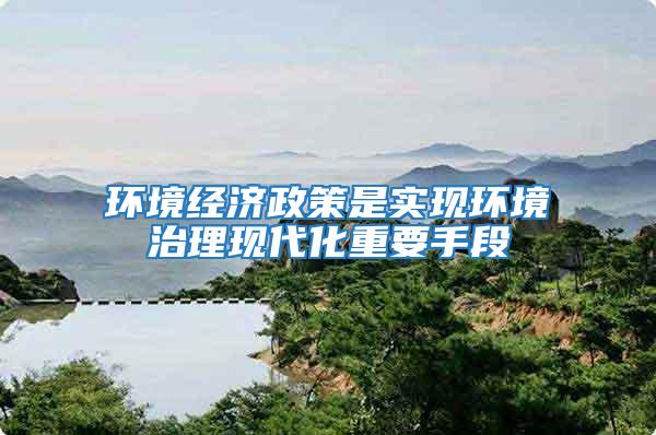 環境經濟政策是實現環境治理現代化重要手段