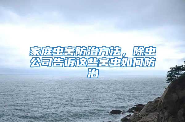 家庭蟲害防治方法，除蟲公司告訴這些害蟲如何防治