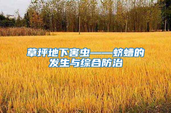 草坪地下害蟲——蠐螬的發生與綜合防治